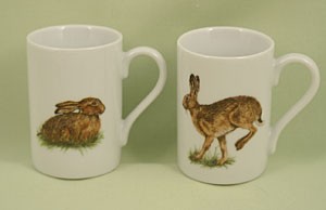 Espressotasse "Hasen", 2-teilig